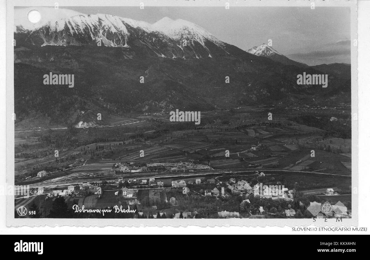 Postcard Of Blejska Dobrava Stock Photo - Alamy