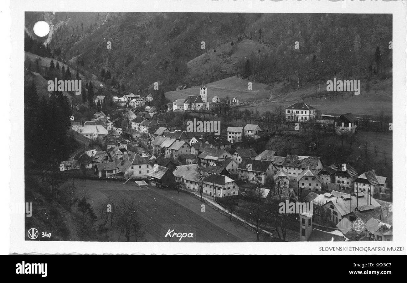 The postcard of Kropa offers a visual representation of the picturesque ...