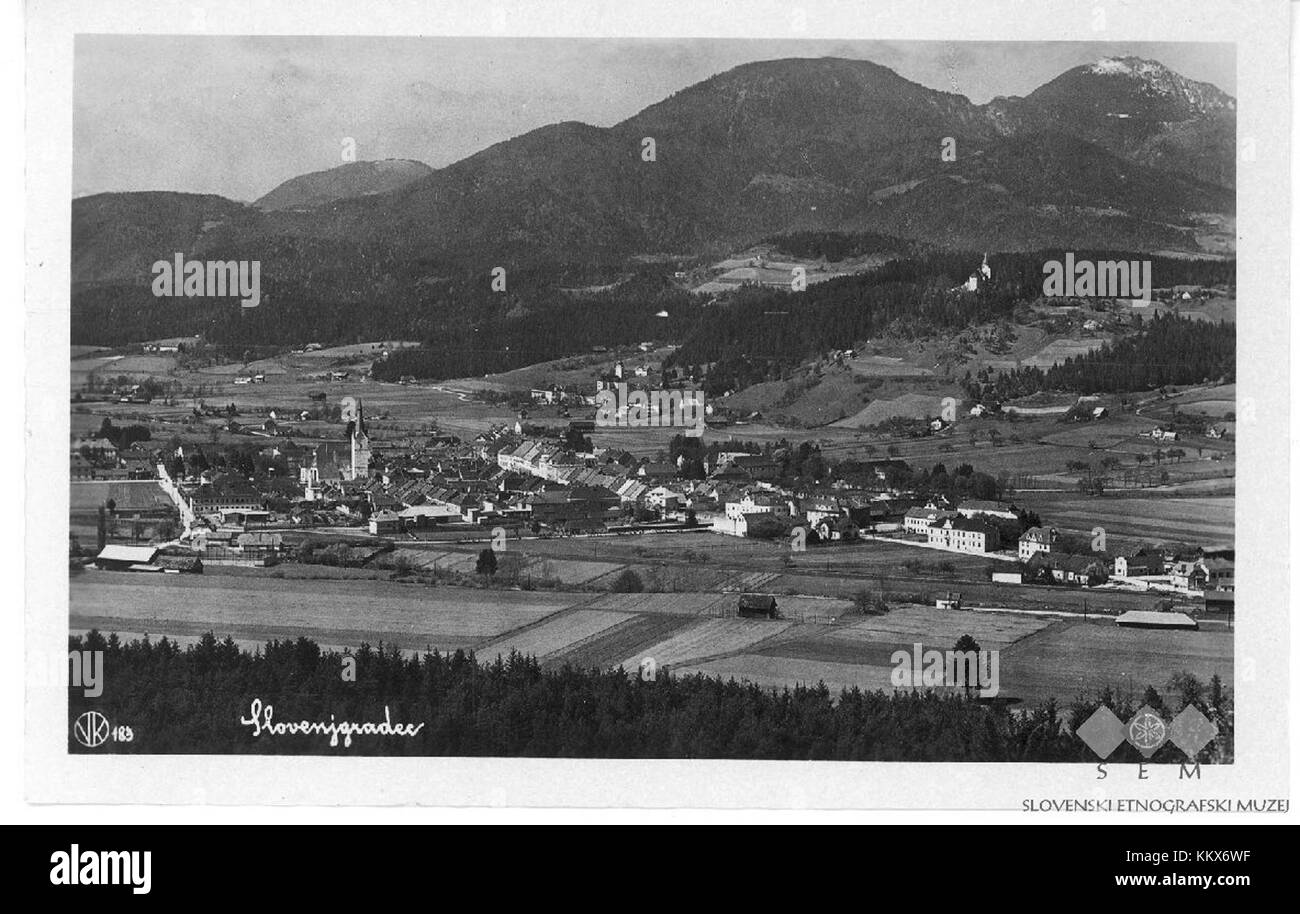 Postcard of Slovenj Gradec (4 Stock Photo Alamy