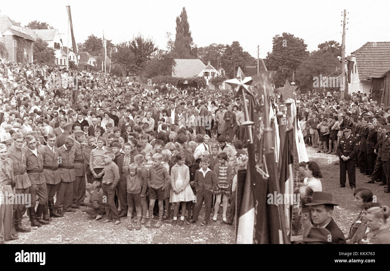 Proslava ob 20 letnici ljudske revolucije v Dobrovcih 1961 (5) Stock Photo