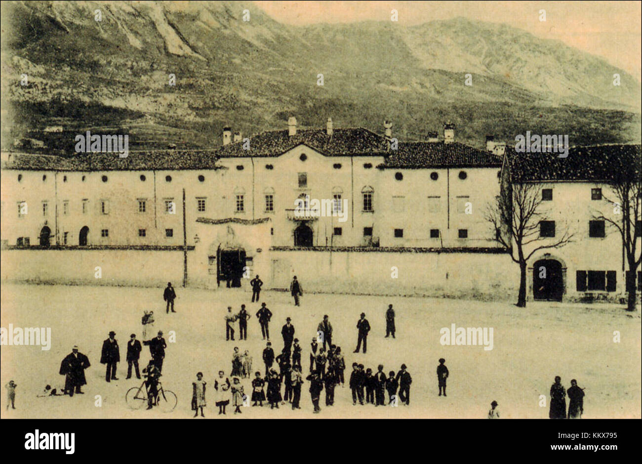 1900 postcard of Edling Mansion Stock Photo