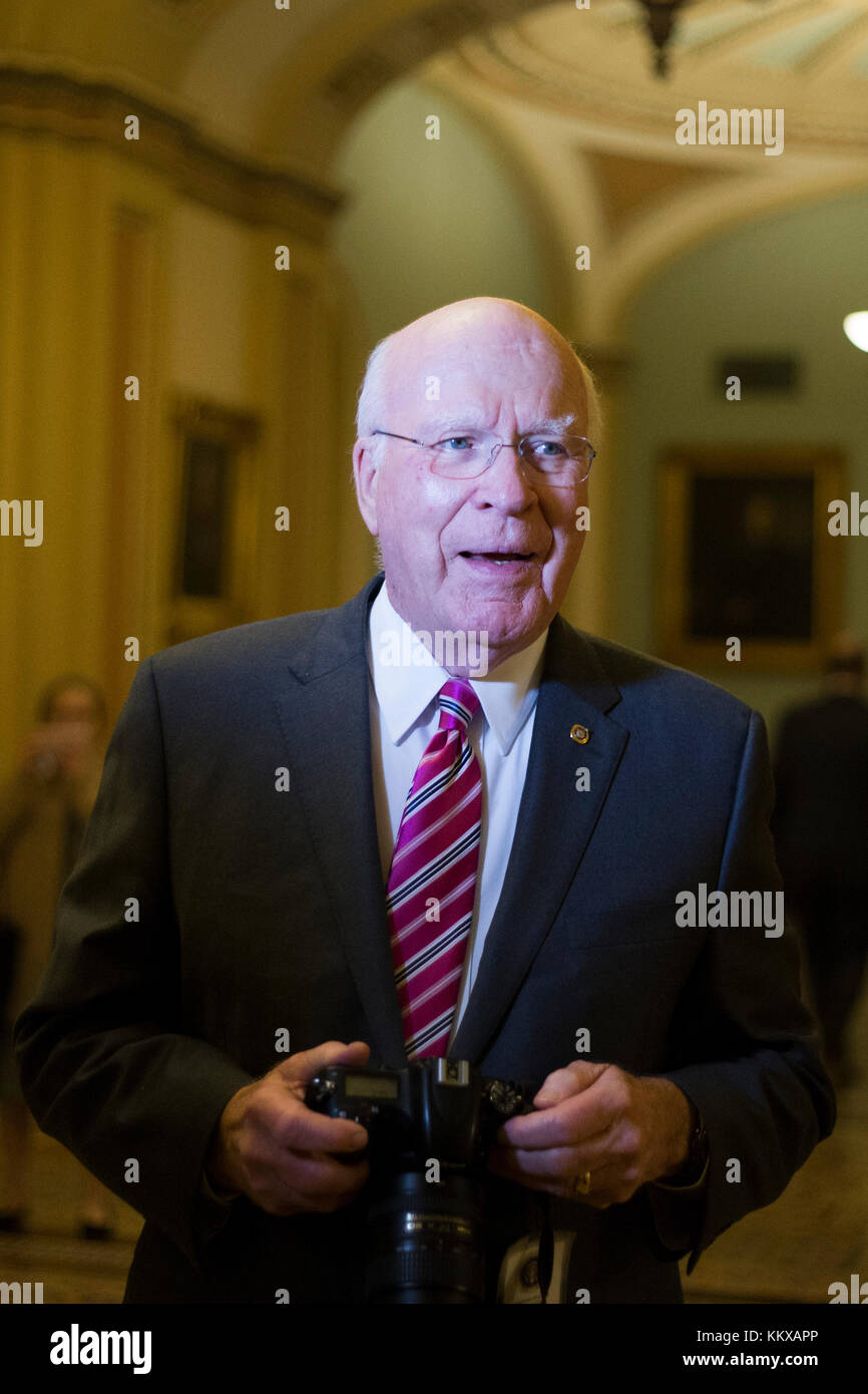 United States Senator Patrick Leahy (Democrat of Vermont) takes
