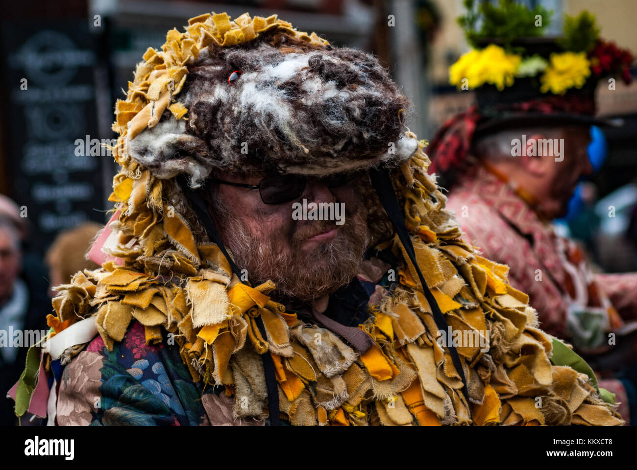 Leominster, UK. 02nd Dec, 2017. Leominster Morris perform in Corn Square during part of Small Business Saturday in Leominster on December 2nd 2017. Credit: Jim Wood/Alamy Live News Stock Photo