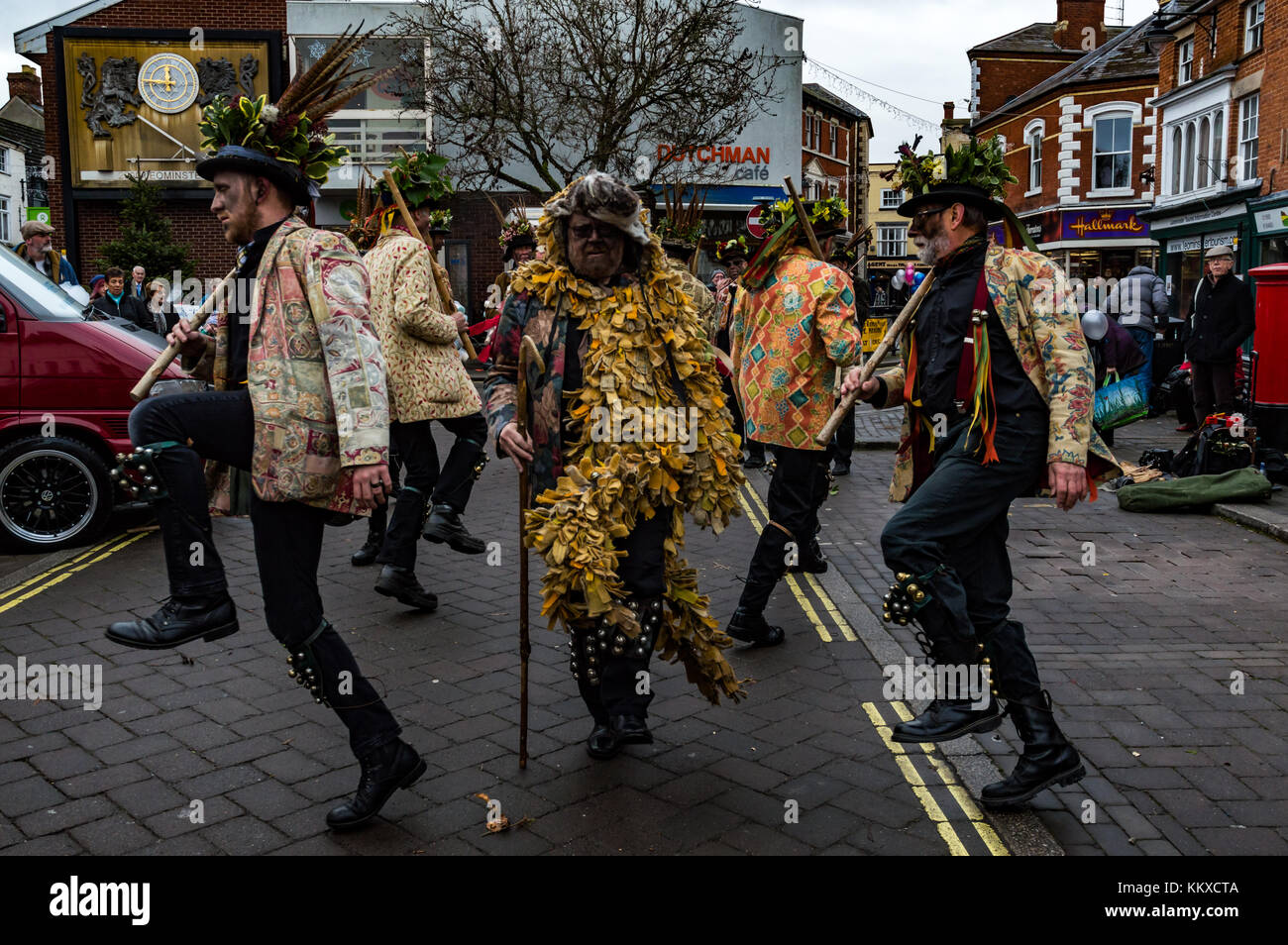 Leominster, UK. 02nd Dec, 2017. Leominster Morris perform in Corn Square during part of Small Business Saturday in Leominster on December 2nd 2017. Credit: Jim Wood/Alamy Live News Stock Photo