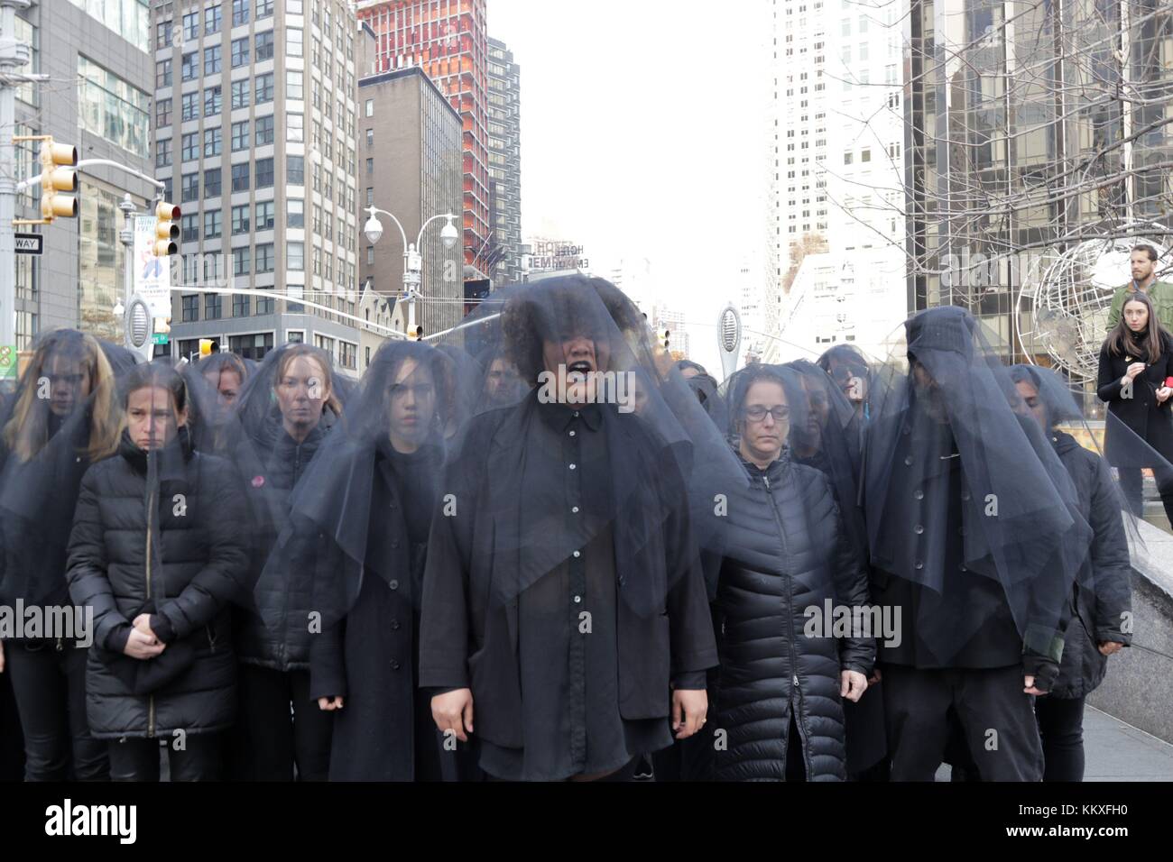 New York City, New York, USA. 2nd Dec, 2017. UnitedWeDream activists rallied at Columbus Circle and in-front of Trump International Hotel on Central Park West in New York City, calling for the passage of a ''˜Clean Dream Act.' Many of the ''˜Dreamers' face an uncertain future in the US under the Trump administration's crack down on undocumented immigrants Credit: 2017 G. Ronald Lopez/ZUMA Wire/Alamy Live News Stock Photo