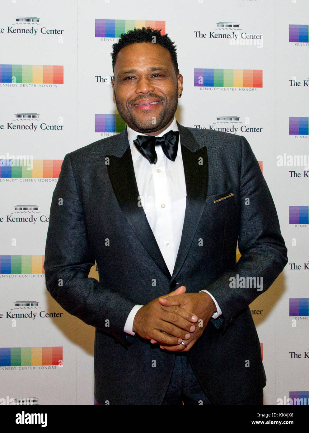 Actor Anthony Anderson arrives for the formal Artist's Dinner honoring the recipients of the 40th Annual Kennedy Center Honors hosted by United States Secretary of State Rex Tillerson at the US Department of State in Washington, DC on Saturday, December 2, 2017. The 2017 honorees are: American dancer and choreographer Carmen de Lavallade; Cuban American singer-songwriter and actress Gloria Estefan; American hip hop artist and entertainment icon LL COOL J; American television writer and producer Norman Lear; and American musician and record producer Lionel Richie. Credit: Ron Sachs/Pool via Stock Photo