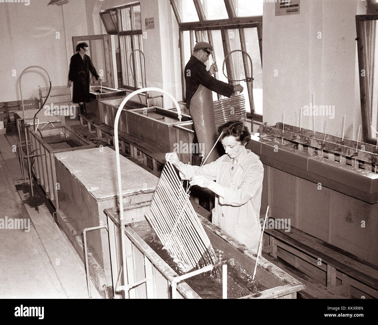 The photo captures an event in 1961 at the Elrad factory in Gornji ...