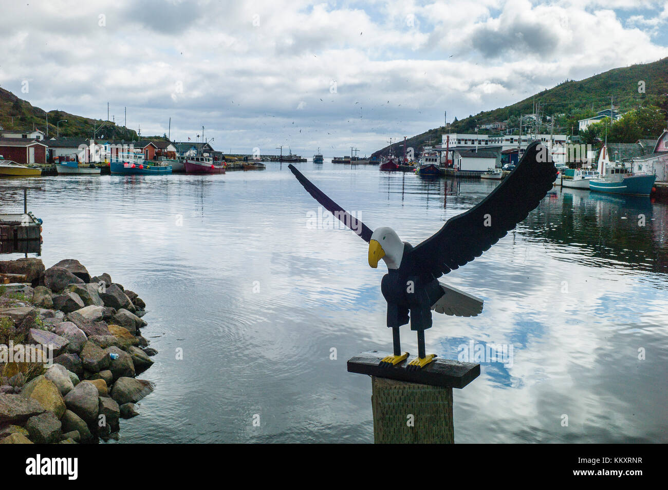 Silver Muse cruise ship stopover at St. John's a City in Newfoundland and Labrador, Canada A local fishing village at Petty Harbour-Maddox Cove. Stock Photo