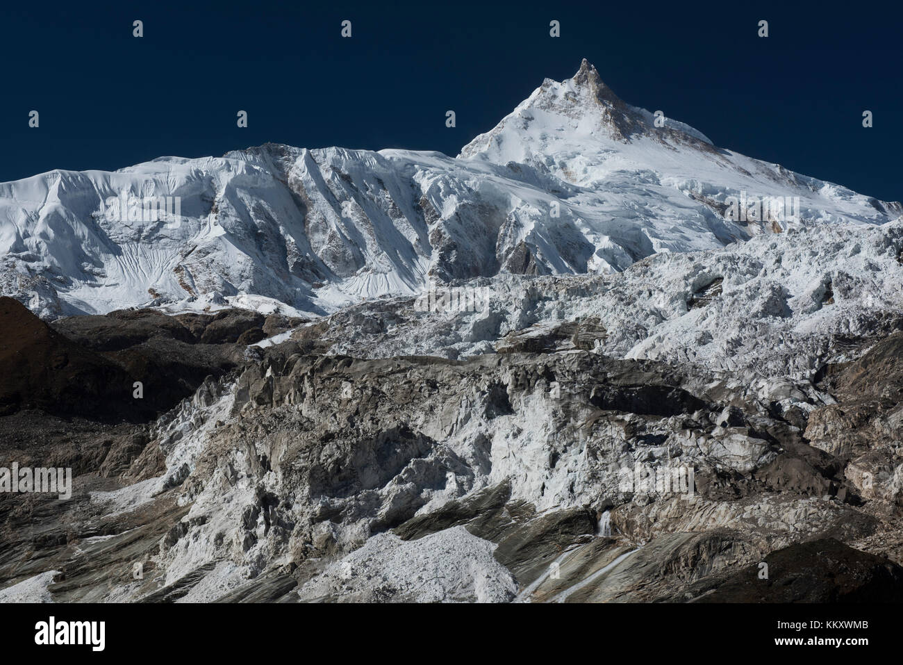 Manaslu Worlds Eighth Highest Peak 8163 Metres And Its Glaciers