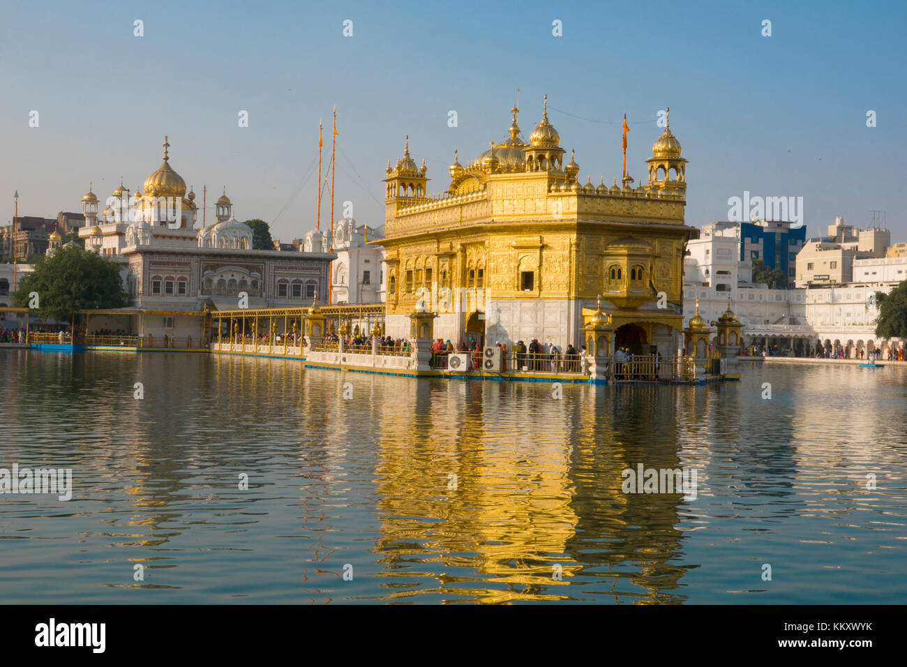 Golden temple, the central religious place of the Sikhs, in Amritsar, Punjab Stock Photo