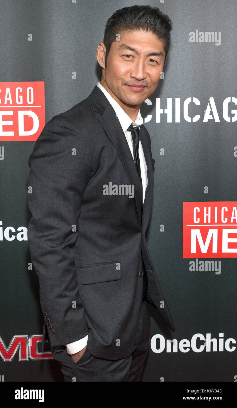 3rd annual NBC One Chicago Party featuring cast members from Chicago Fire, Chicago Med and Chicago P.D - Arrivals  Featuring: Brian Tee Where: Chicago, Illinois, United States When: 30 Oct 2017 Credit: WENN Stock Photo
