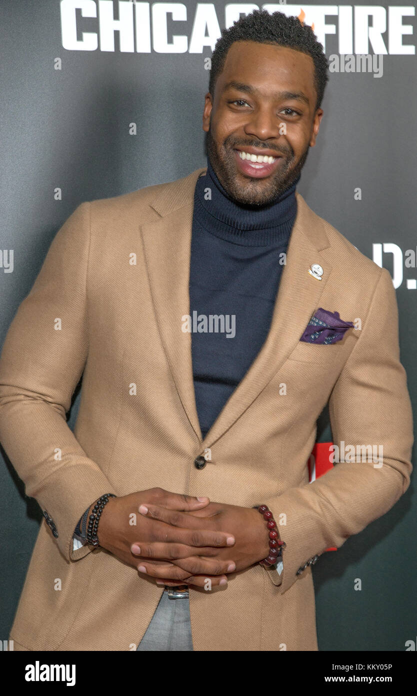 3rd annual NBC One Chicago Party featuring cast members from Chicago Fire, Chicago Med and Chicago P.D - Arrivals  Featuring: LaRoyce Hawkins Where: Chicago, Illinois, United States When: 31 Oct 2017 Credit: WENN Stock Photo
