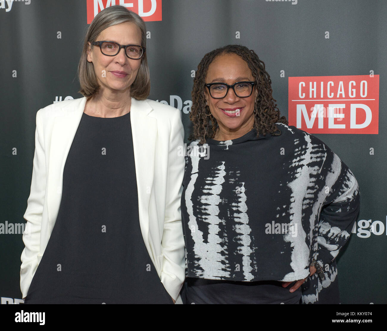3rd annual NBC One Chicago Party featuring cast members from Chicago Fire, Chicago Med and Chicago P.D - Arrivals  Featuring: Amy Morton, S. Epatha Merkerson Where: Chicago, Illinois, United States When: 31 Oct 2017 Credit: WENN Stock Photo