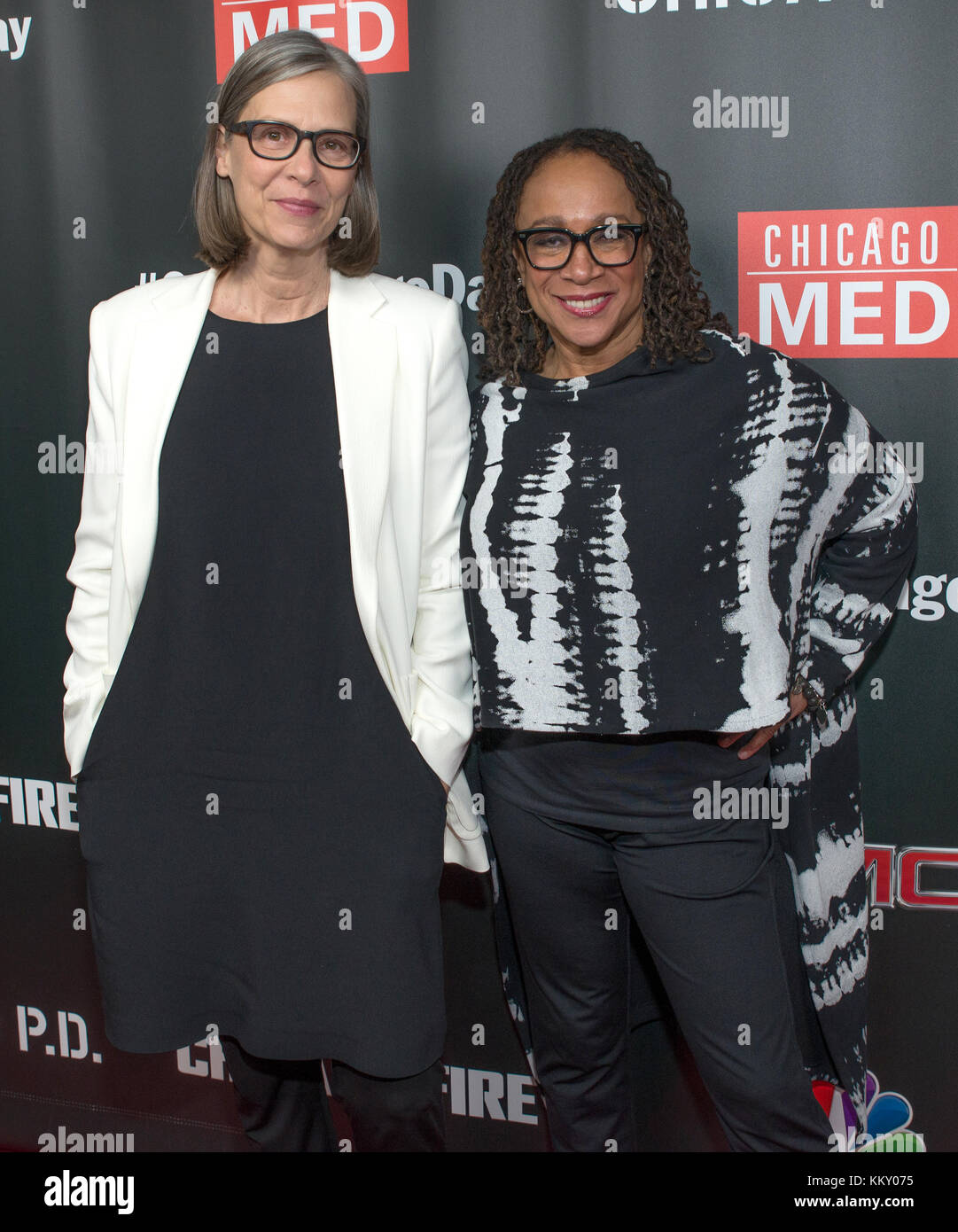 3rd annual NBC One Chicago Party featuring cast members from Chicago Fire, Chicago Med and Chicago P.D - Arrivals  Featuring: Amy Morton, S. Epatha Merkerson Where: Chicago, Illinois, United States When: 31 Oct 2017 Credit: WENN Stock Photo