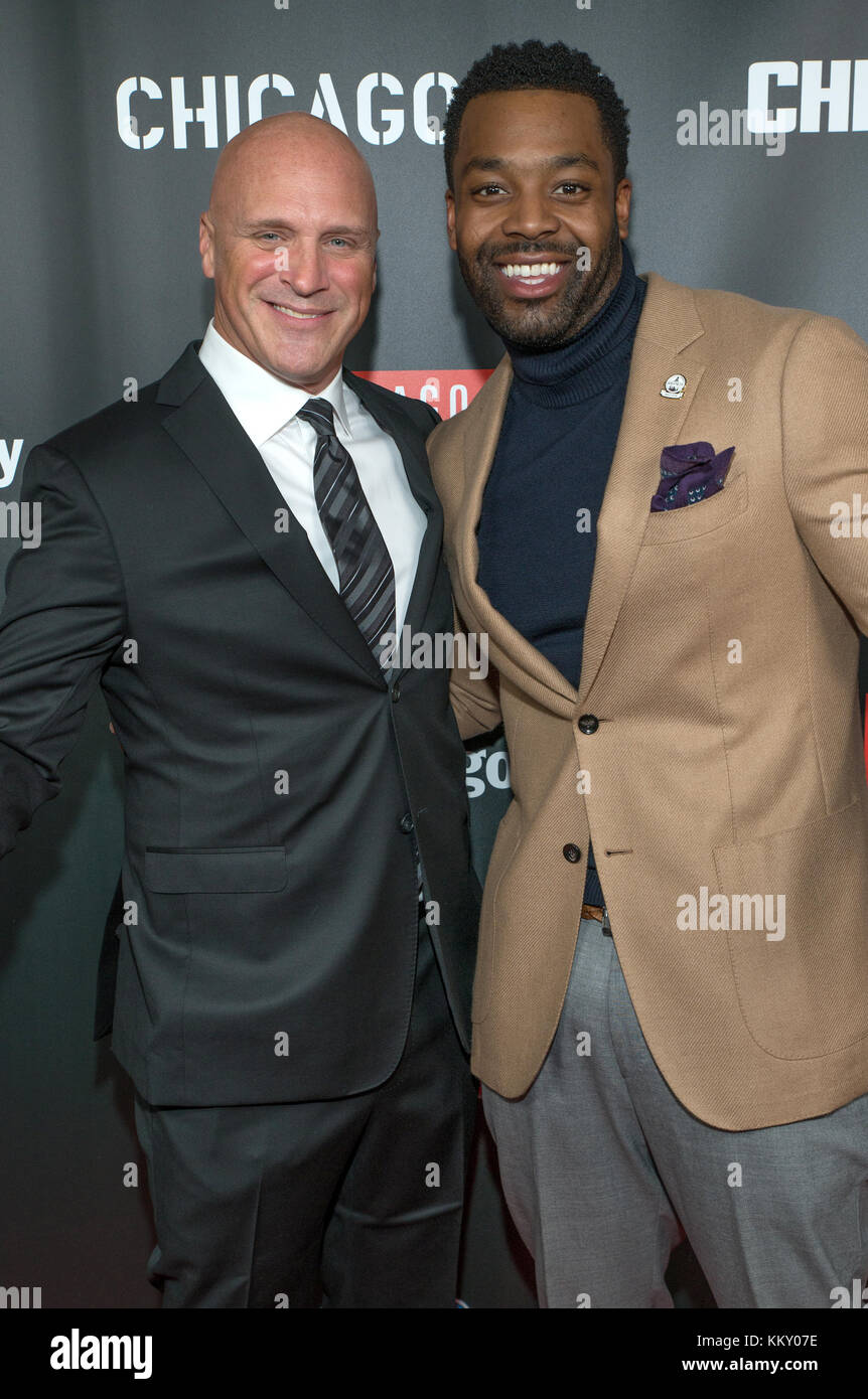 3rd annual NBC One Chicago Party featuring cast members from Chicago Fire, Chicago Med and Chicago P.D - Arrivals  Featuring: Randy Flagler, LaRoyce Hawkins Where: Chicago, Illinois, United States When: 31 Oct 2017 Credit: WENN Stock Photo