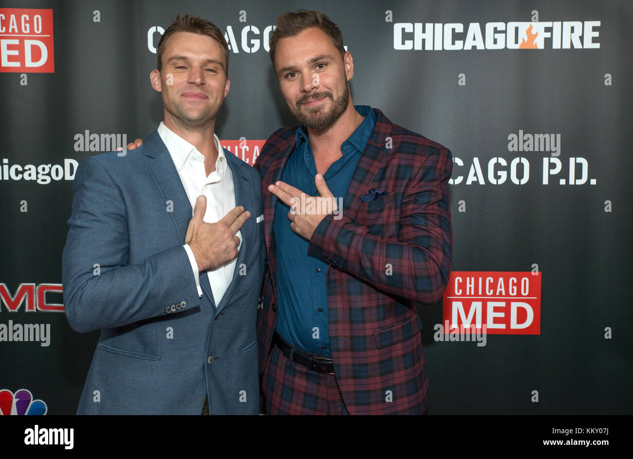 3rd annual NBC One Chicago Party featuring cast members from Chicago Fire, Chicago Med and Chicago P.D - Arrivals  Featuring: Jesse Spencer, Patrick John Flueger Where: Chicago, Illinois, United States When: 31 Oct 2017 Credit: WENN Stock Photo
