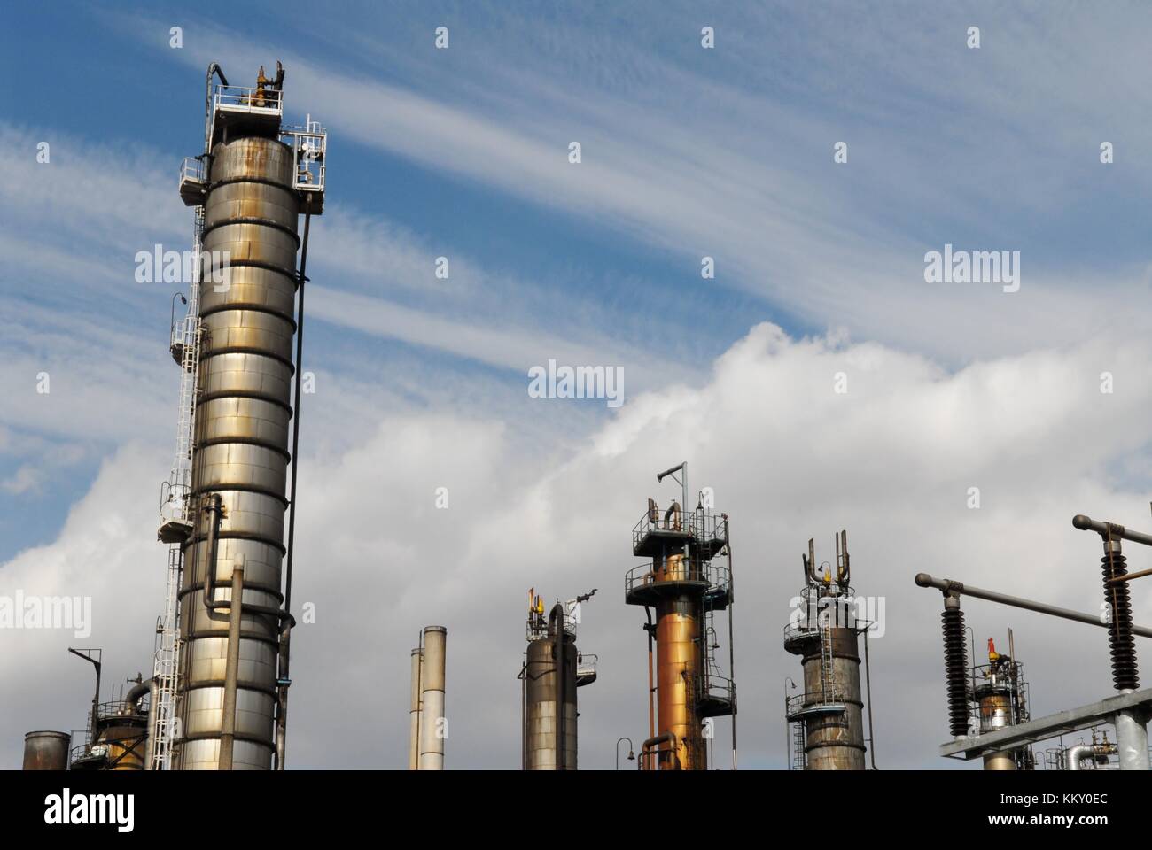 Sarpom oil refinery of Trecate (Novara, Italy) Stock Photo