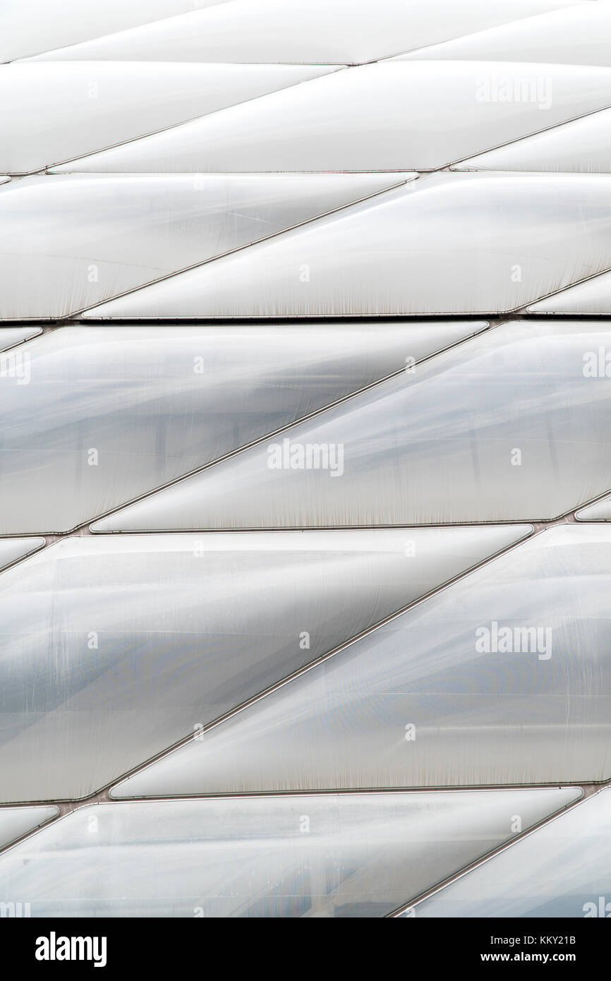 translucent shell of the stadium of Bayern Munich in detail Stock Photo