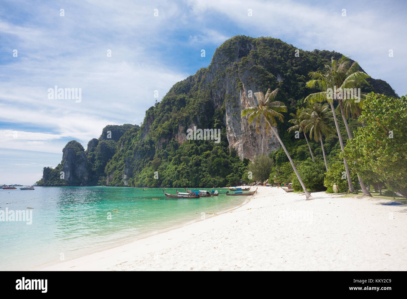 Thailand - Resting at the beach of Ko Phi Phi Don - Krabi - Asia Stock Photo