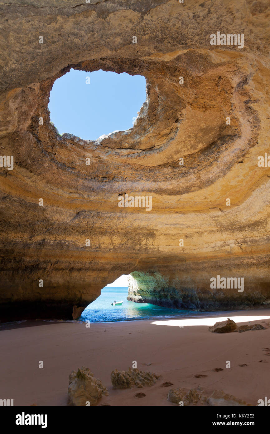 Portugal - Algarve - Benagil - Visiting the Sea-Caves - Europe Stock Photo