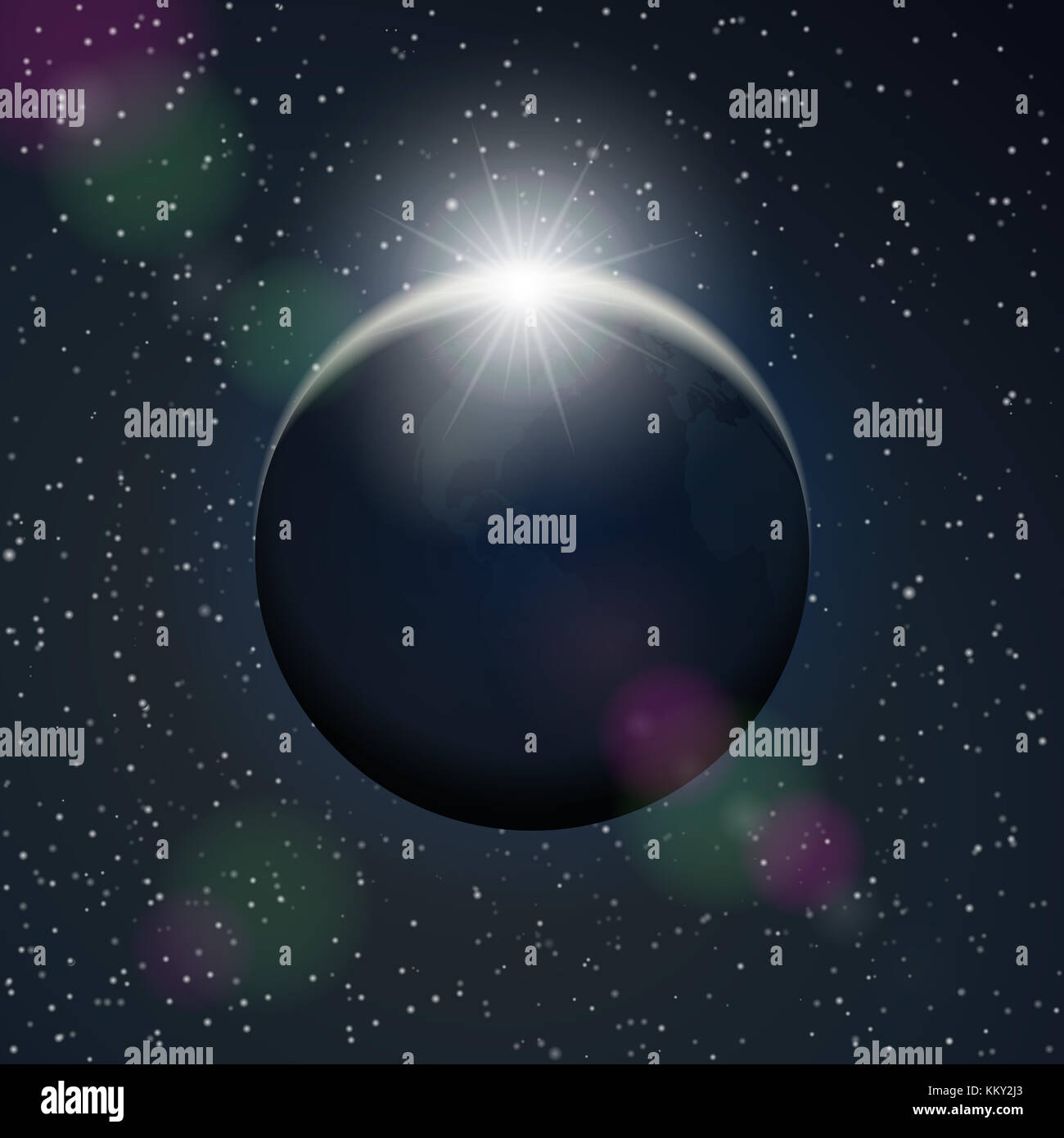 Abstract space background with earth Stock Photo - Alamy