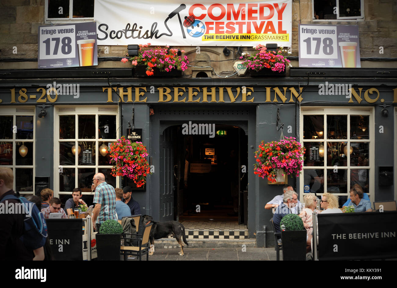 Beehive Inn Grassmarket Edinburgh Scottish Comedy Festival Stock Photo