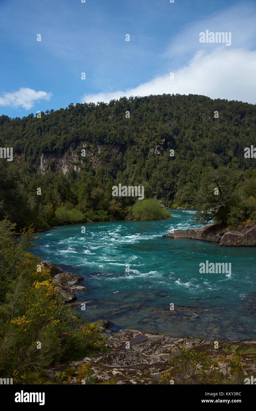 River Futaleufu in the Aysén Region of southern Chile. The river is ...