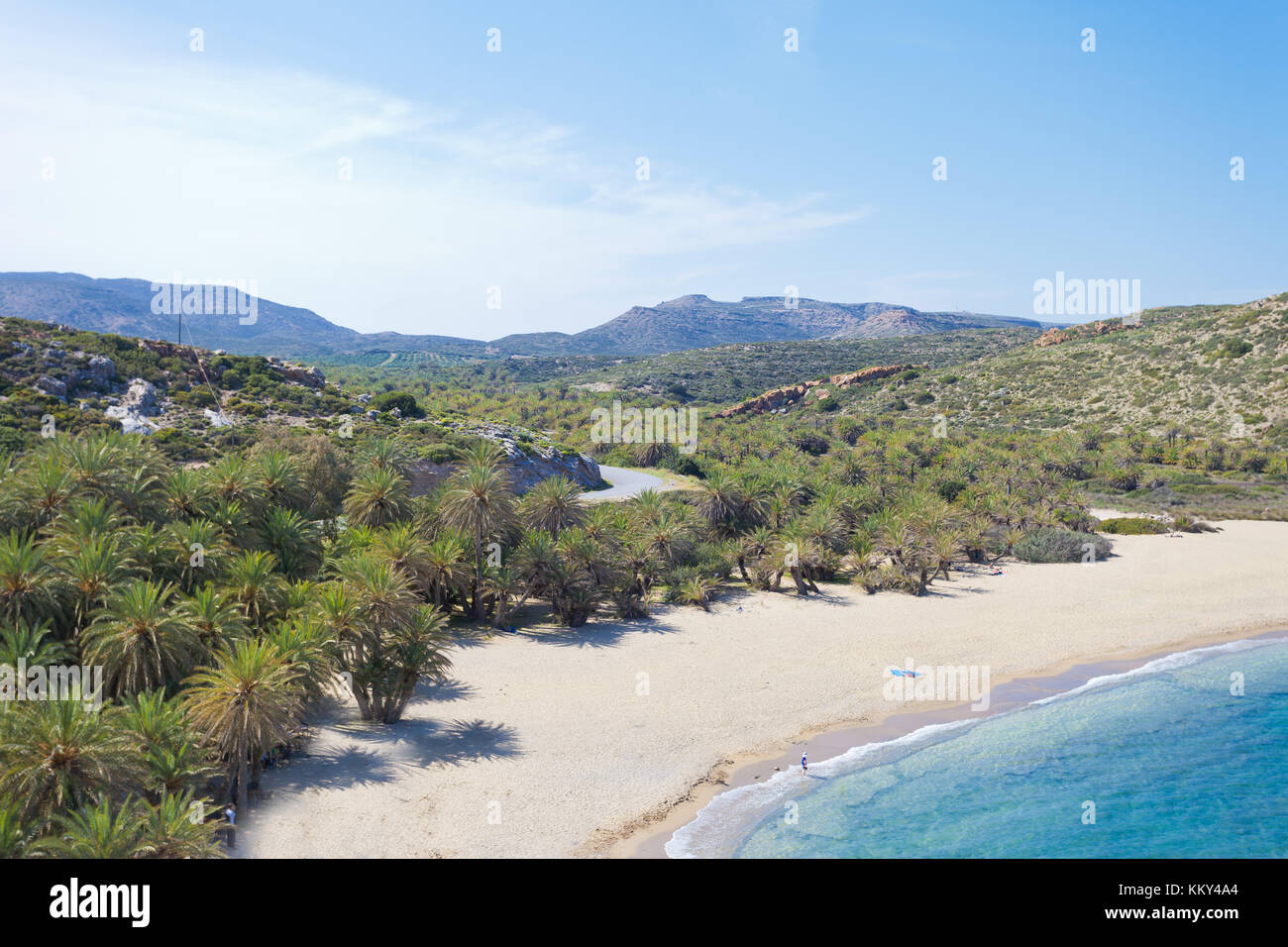 Crete - Greece - Palm beach of Vai, Europe Stock Photo