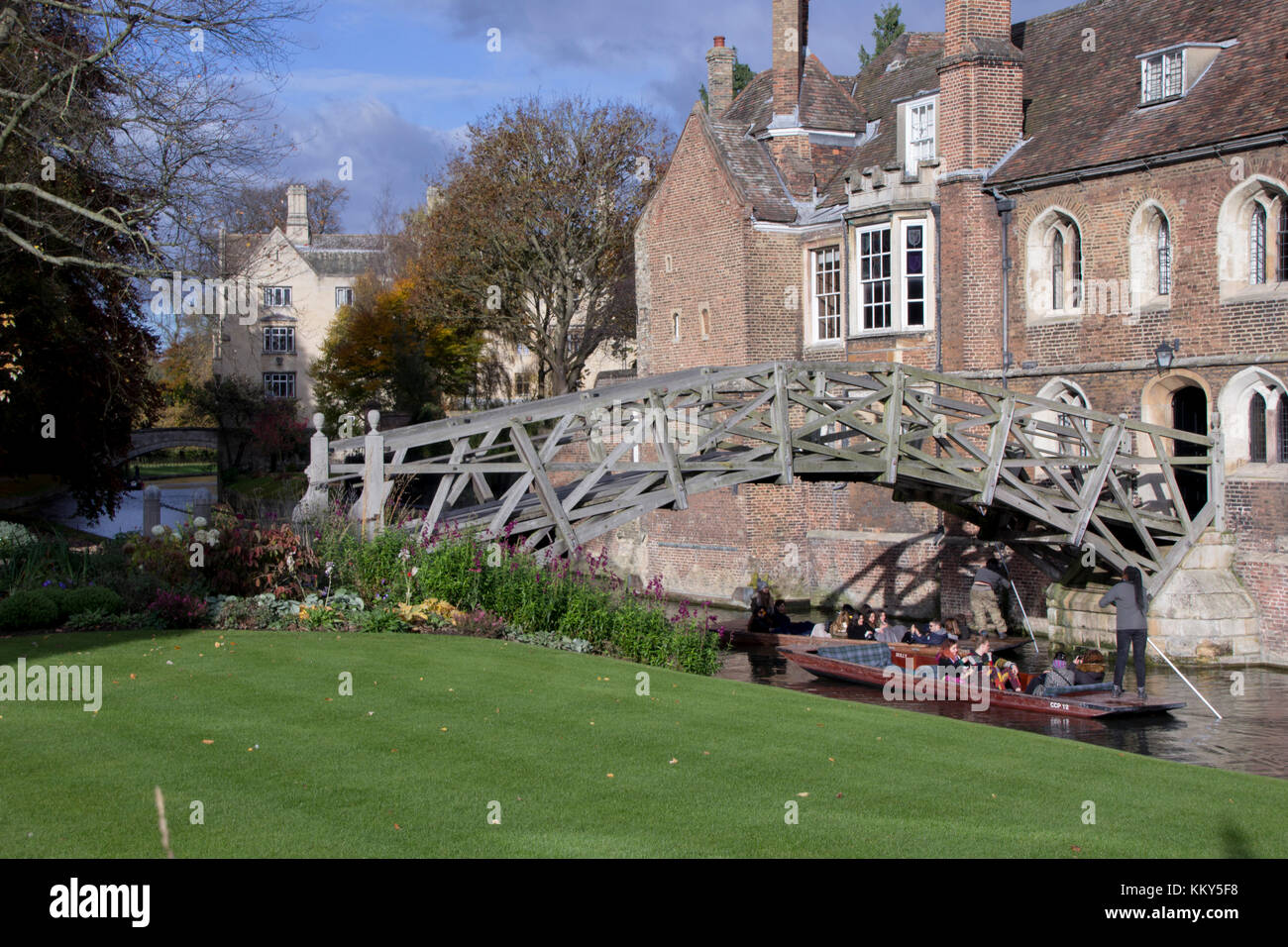 Mathematical bridge, Cambridge. Stock Photo