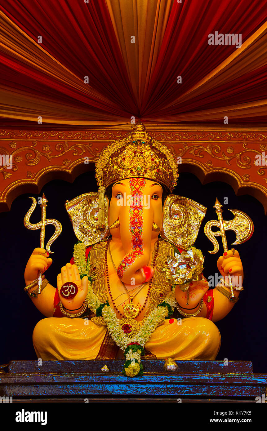 An idol of Lord Ganesha, also known as Ganapati or Vinayaka, his ...