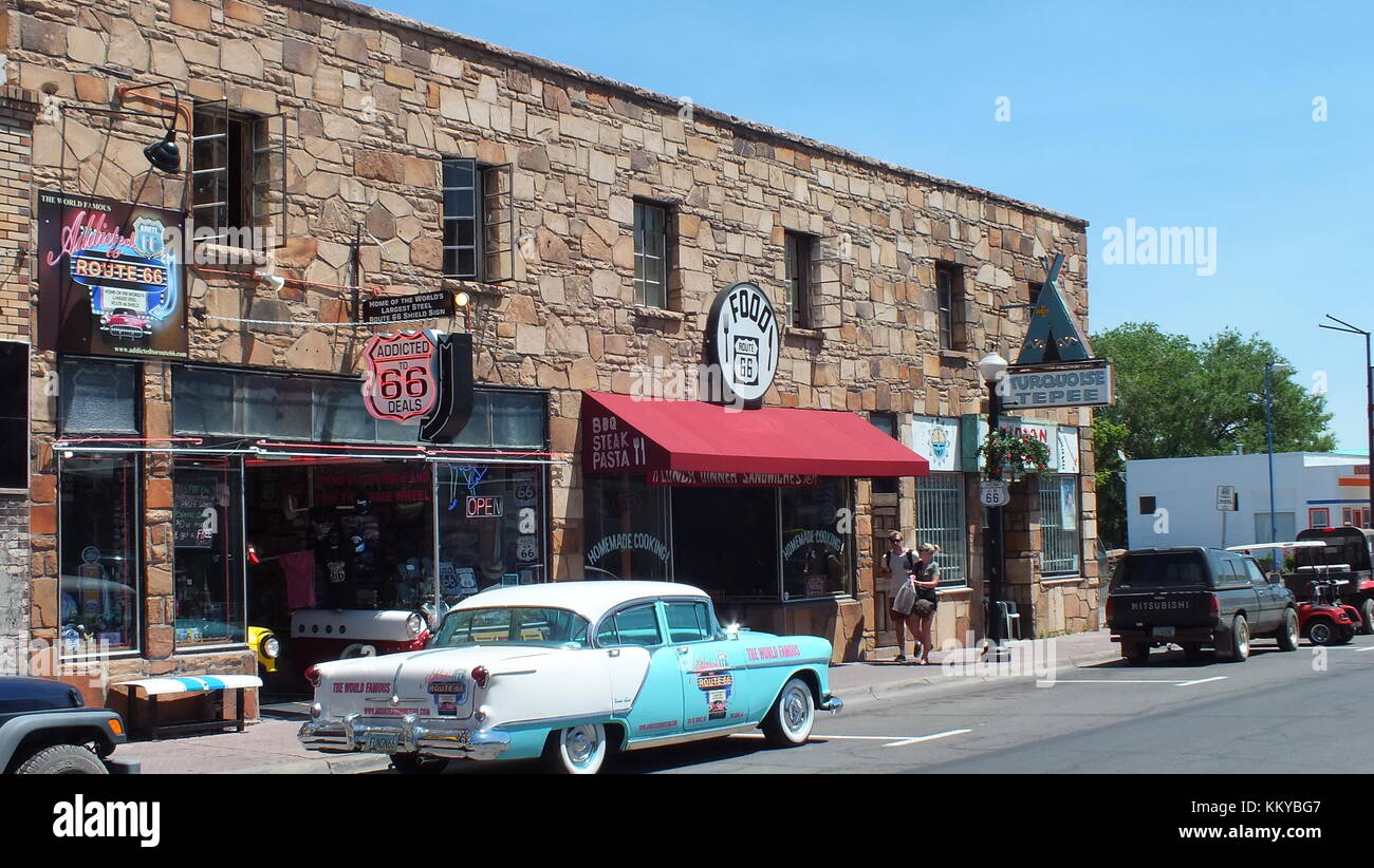 Williams, Arizona, USA, June 23, 2013 A street scene with an antique