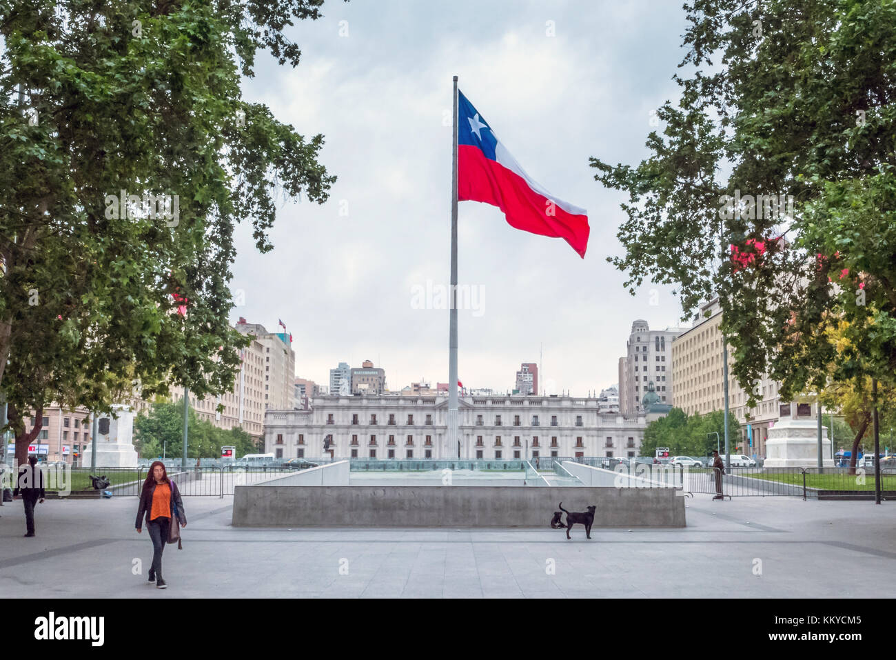 Avenida Libertador General Bernardo O'Higgins in Santiago, Chile Stock Photo