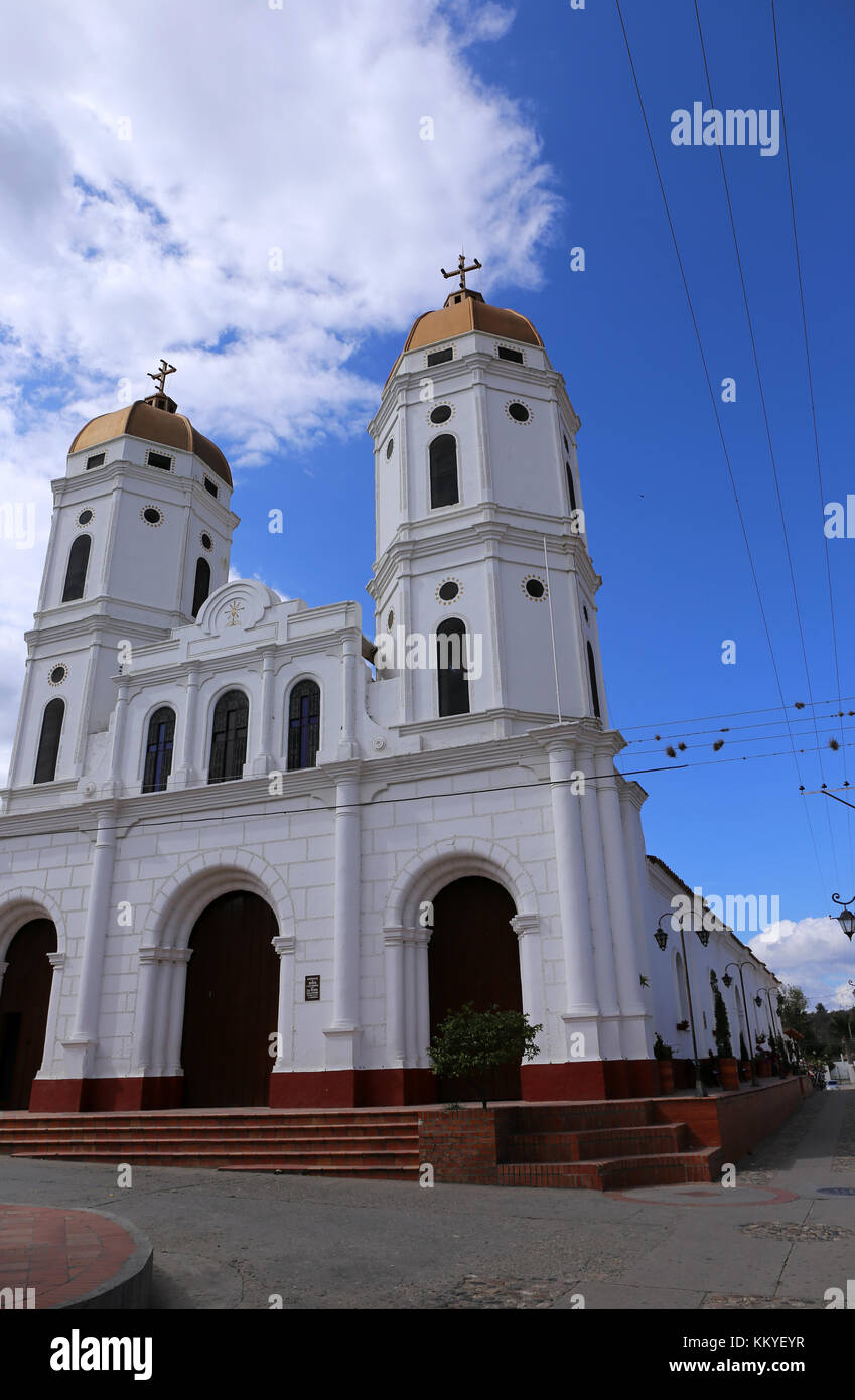 Church in the colonial town of Playa de Belen, in Colombia Stock Photo