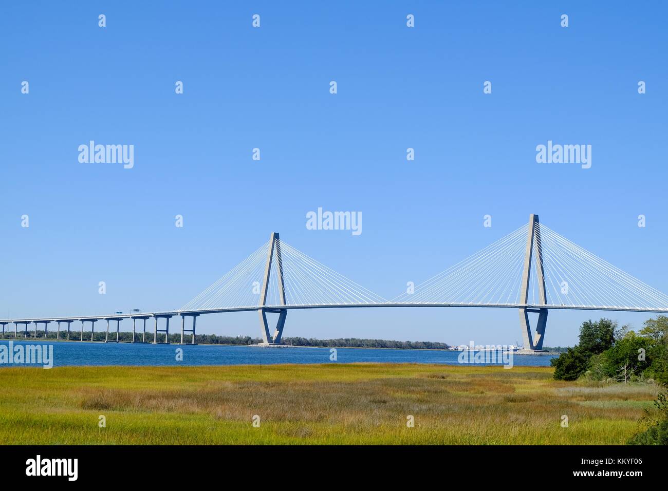 Arthur Ravenel Jr. Bridge in Charleston, South Carolina, USA Stock Photo