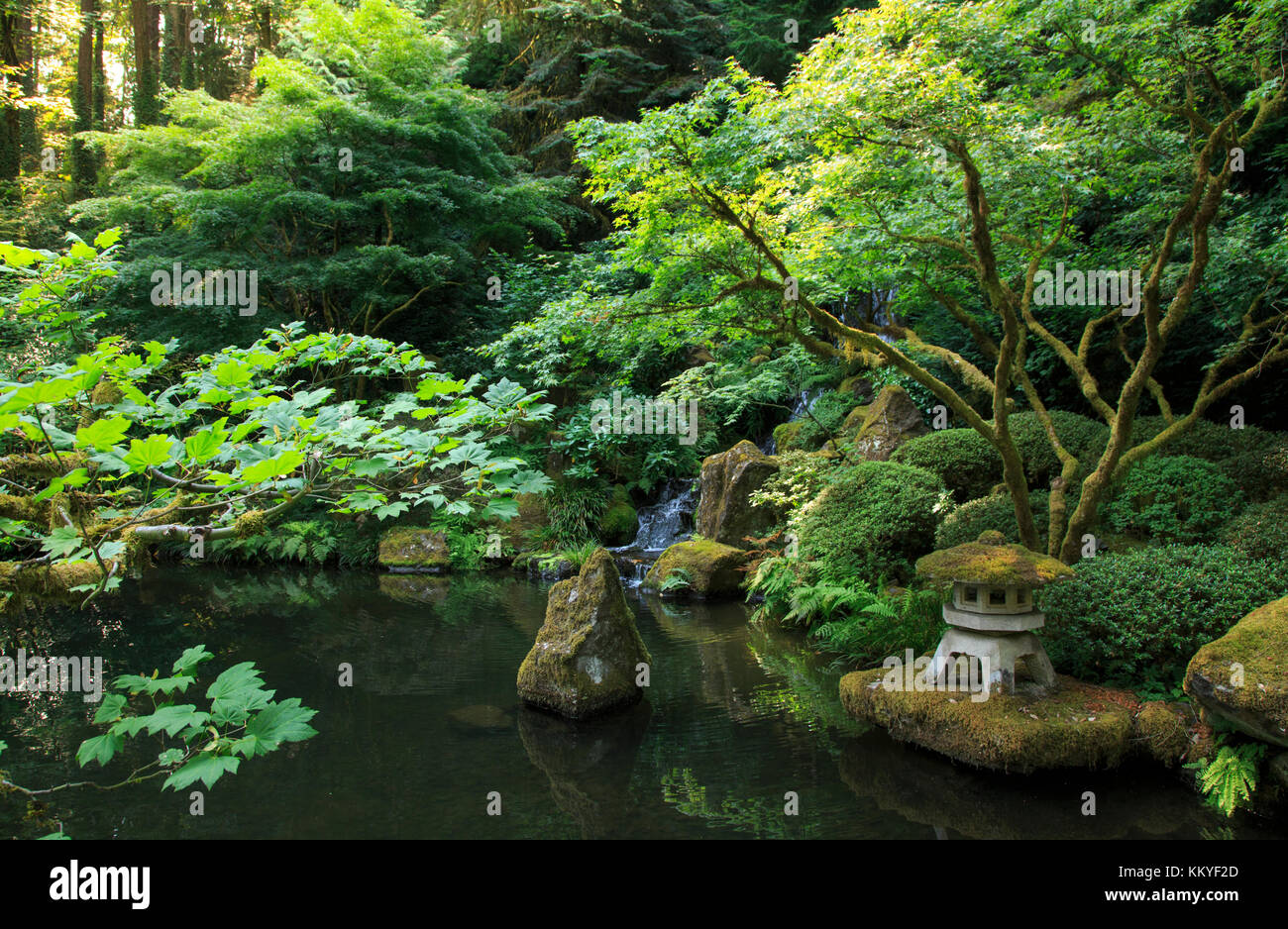 Portland Japanese Garden, Portland, Oregon, USA Stock Photo