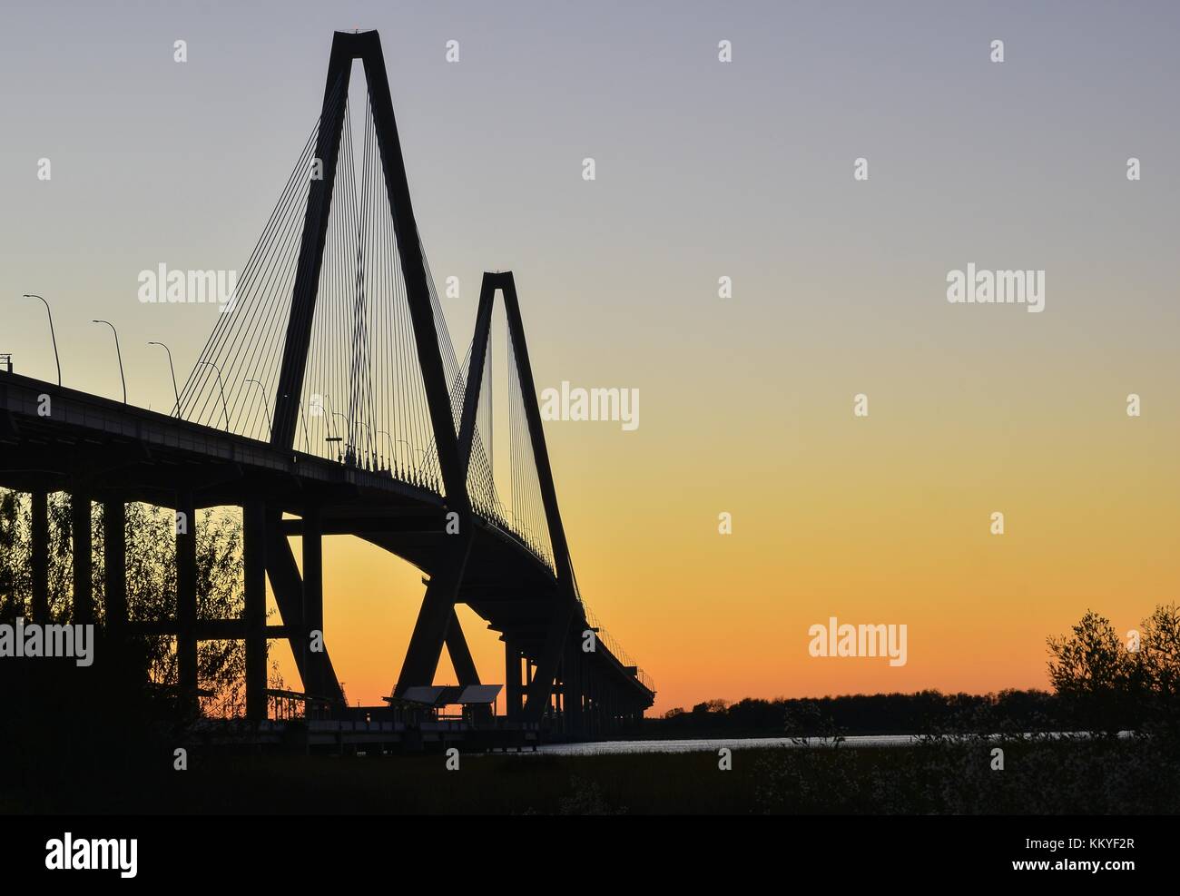 Arthur Ravenel Jr. Bridge in Charleston, South Carolina, USA Stock