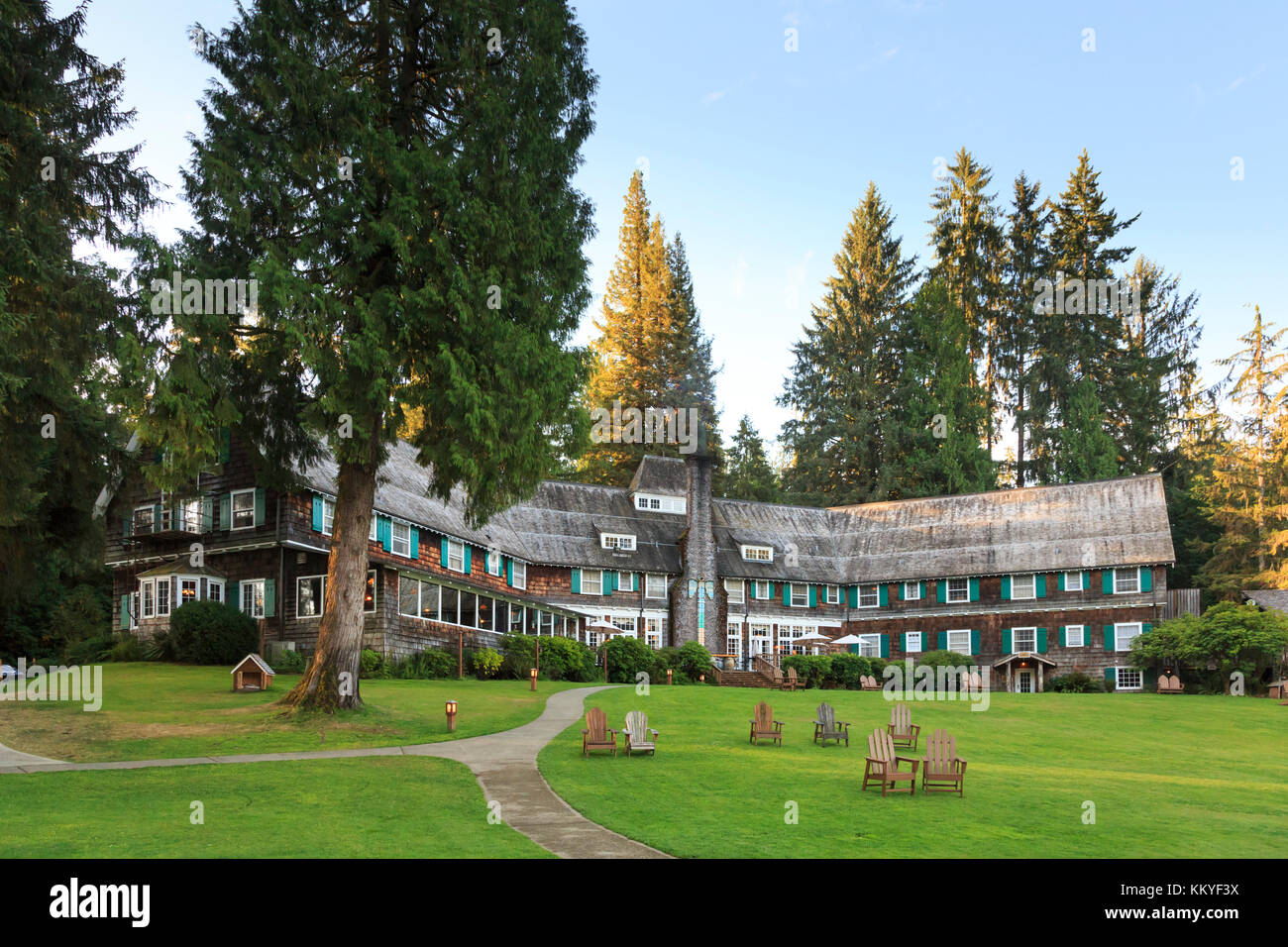 Quinault Lake Lodge , Olympic National Park, Washington, USA Stock