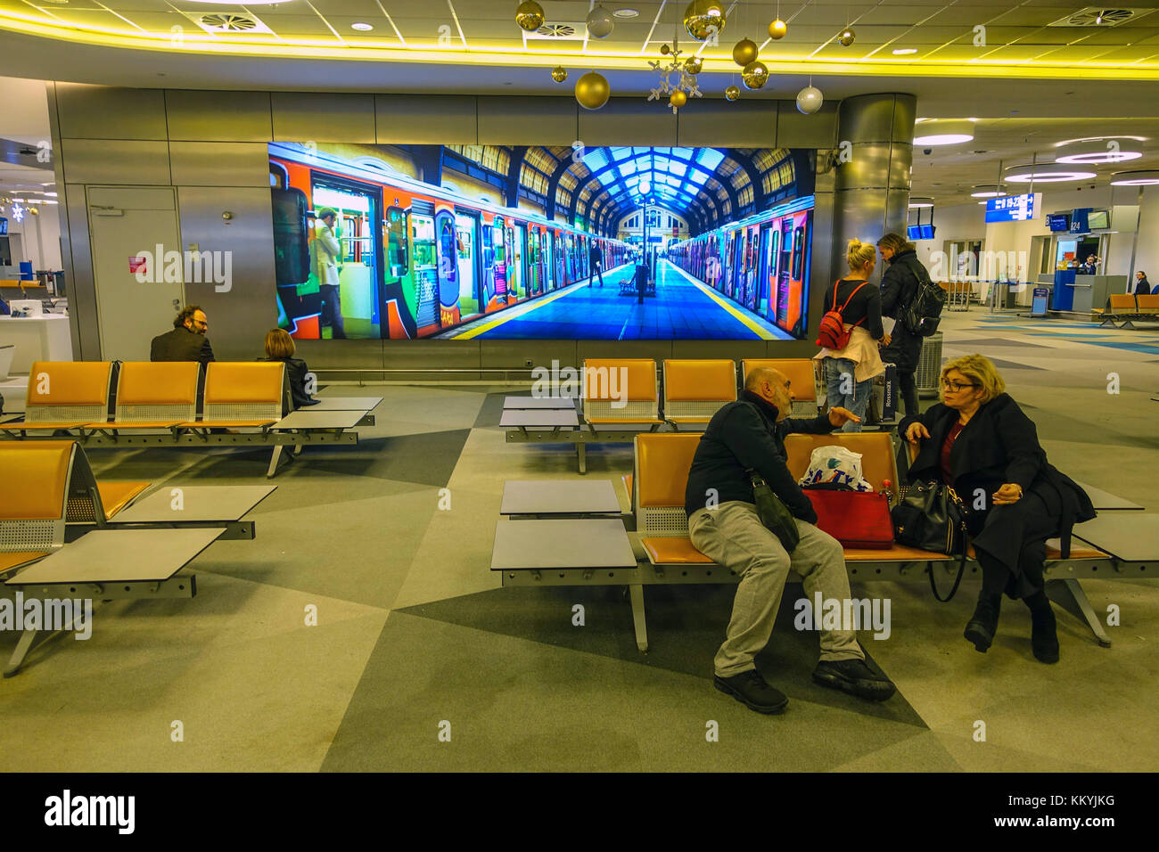 inside athens airport departures lounge stock photo alamy