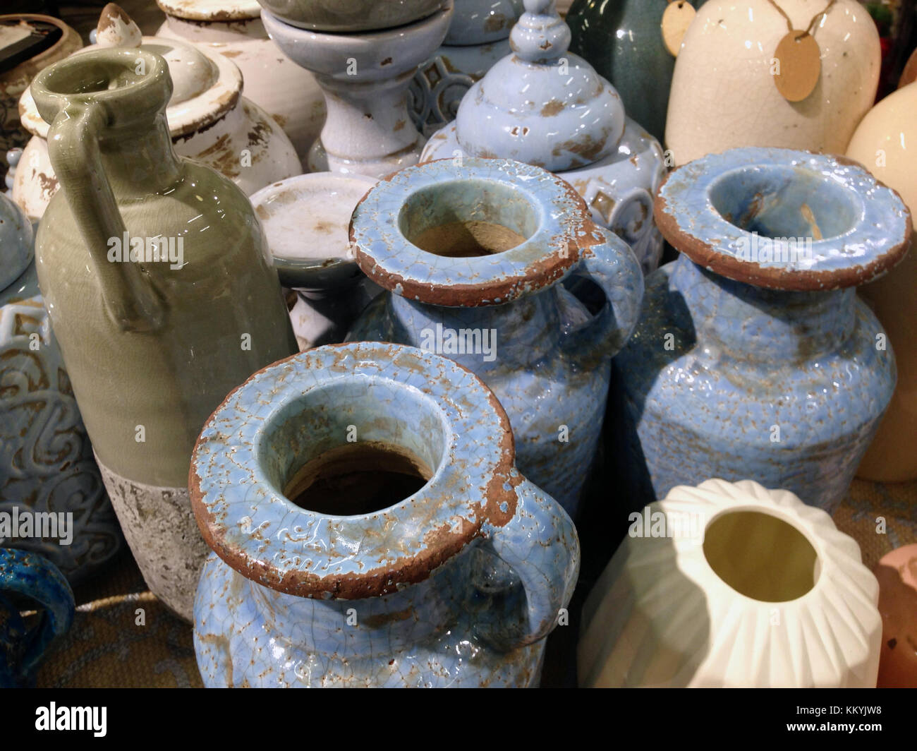 Authentic vintage jug, jar and vases of clay Stock Photo Alamy
