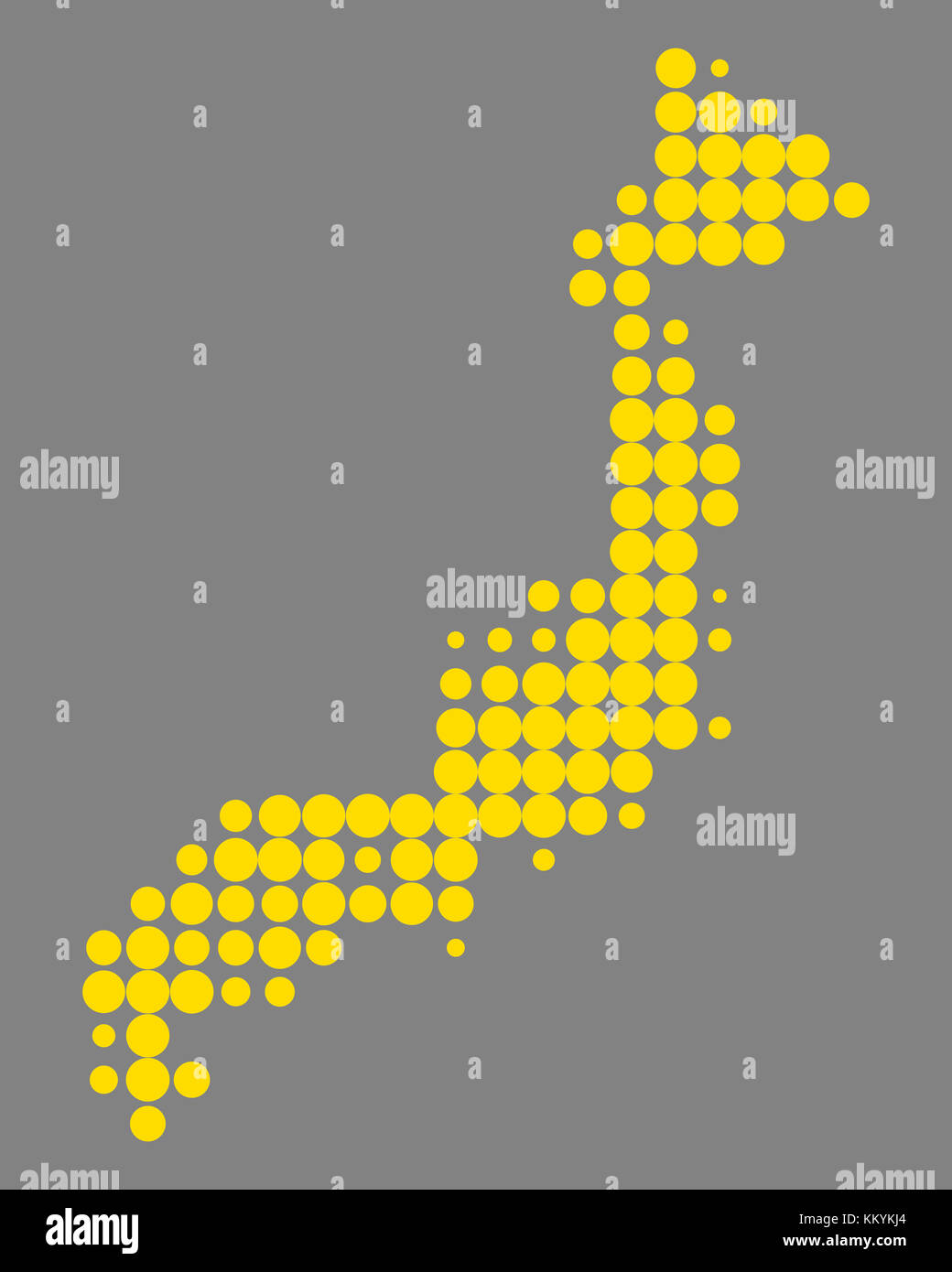 Map of Japan Stock Photo - Alamy