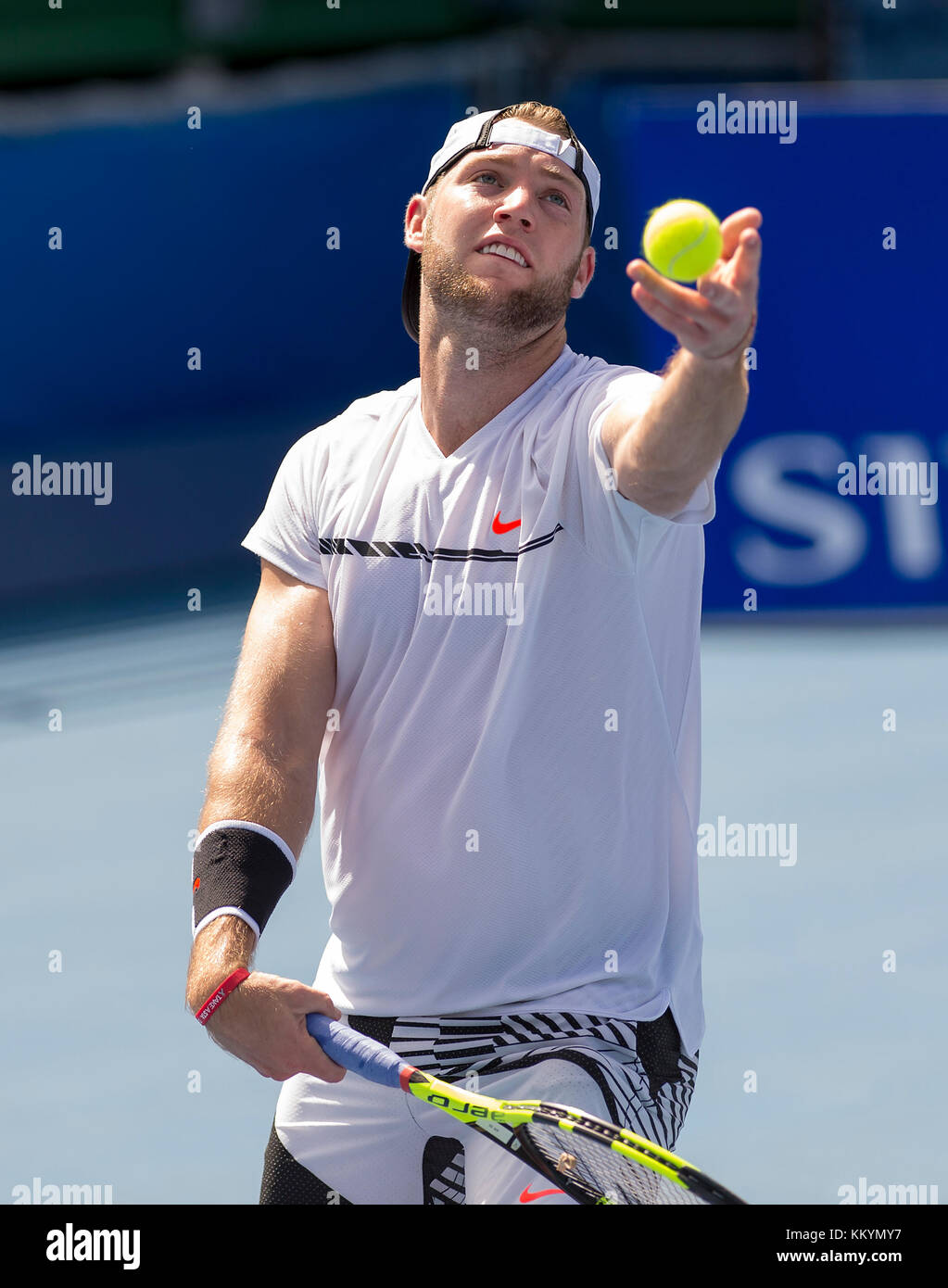 Jack sock playing in the us open hi-res stock photography and images ...