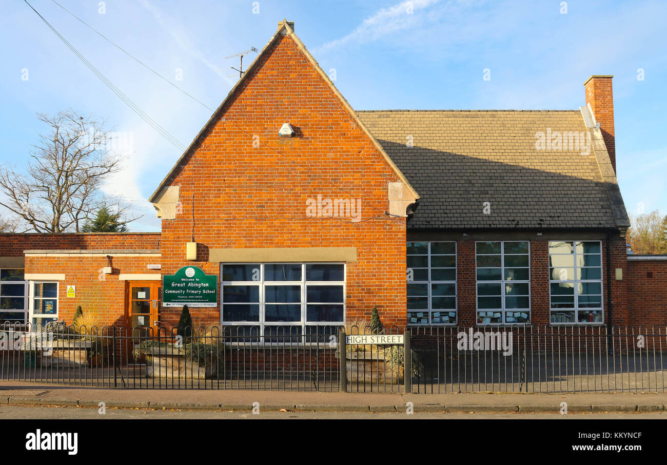 The primary school in Great Abington, Cambridgeshire, UK Stock Photo