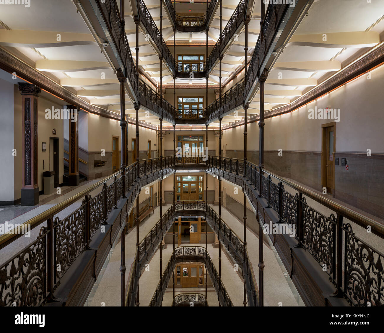 Interior of the historic Milwaukee City Hall in Milwaukee, Wisconsin