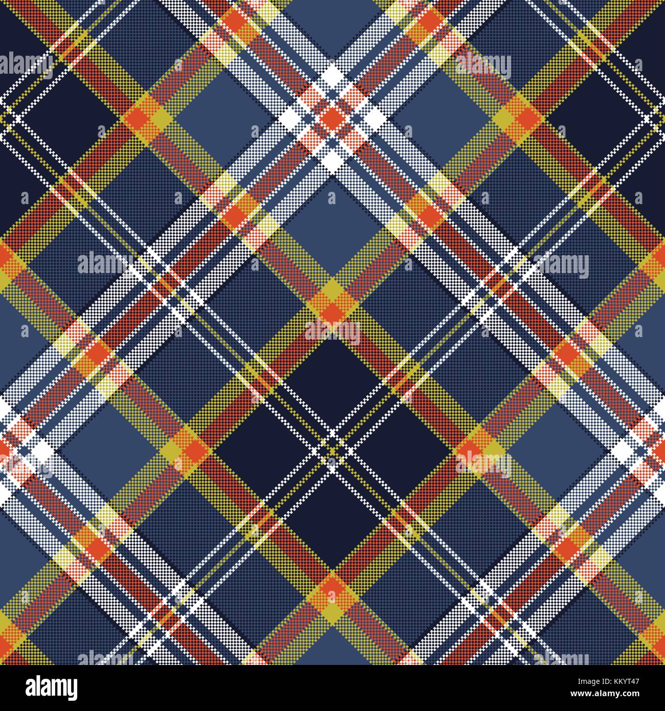 Color check plaid seamless fabric texture. Vector illustration Stock ...