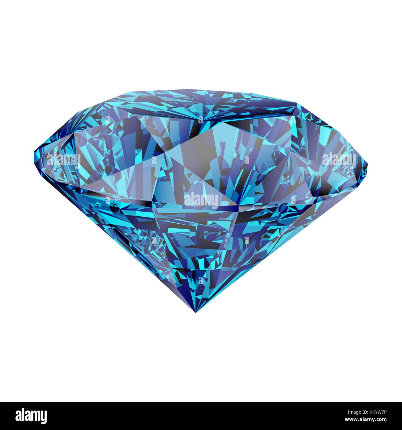 Blue diamond isolated on white background Stock Vector Image & Art Alamy