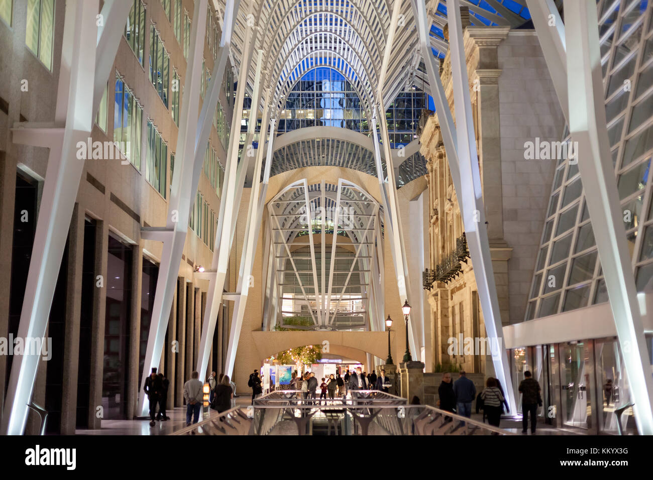 Toronto, Canada - Oct 21, 2017: Interior of the Brookfield Place in Toronto. Brookfield Place is an office and shopping complex downtown in Toronto, C Stock Photo