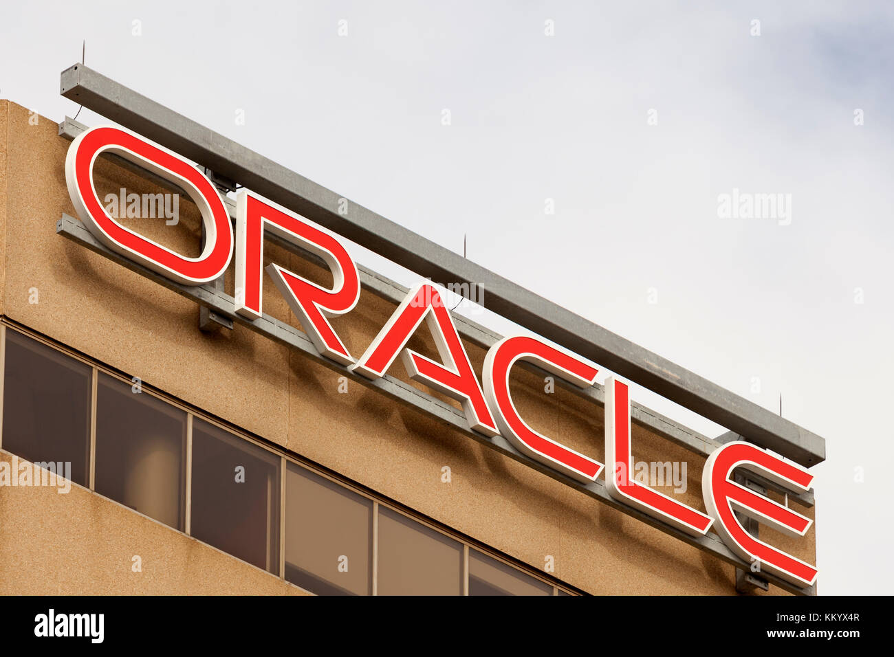 Toronto, Canada - Oct 21, 2017: The Oracle company office in the city of Toronto, Canada Stock Photo
