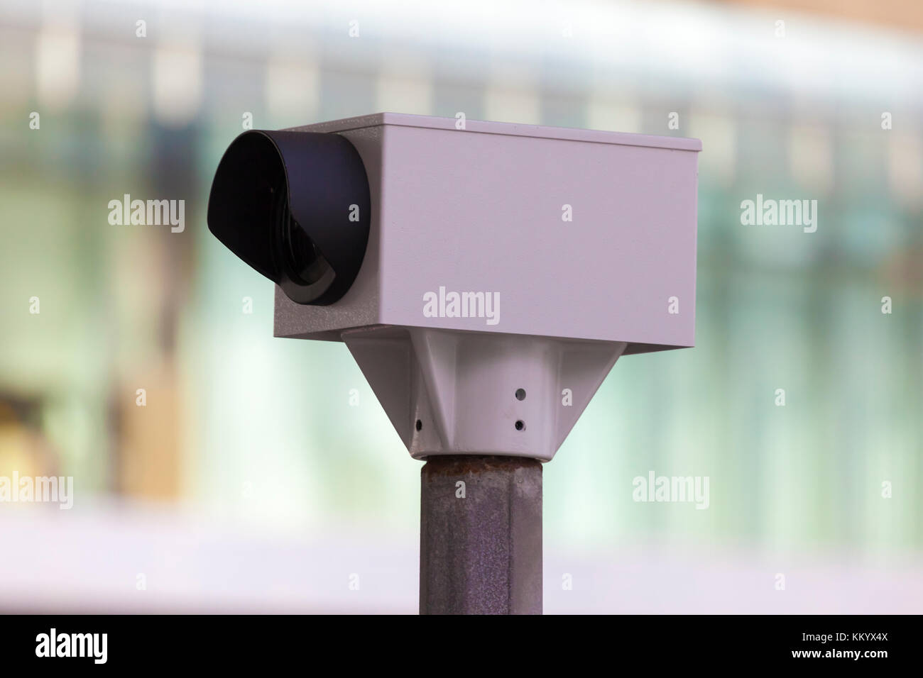 Speed camera on a street in the city Stock Photo