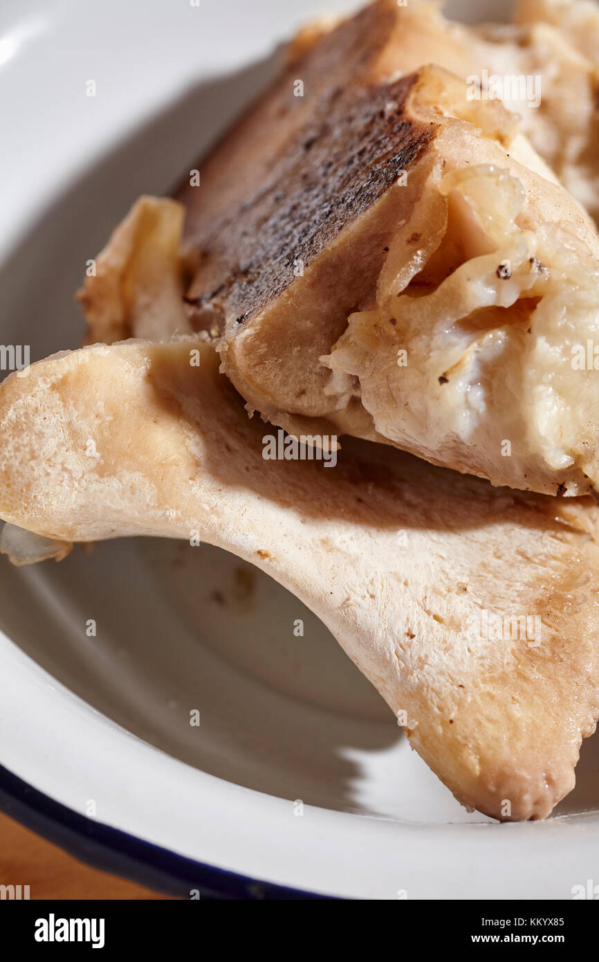 Boiled beef bones used for making broth and stock Stock Photo