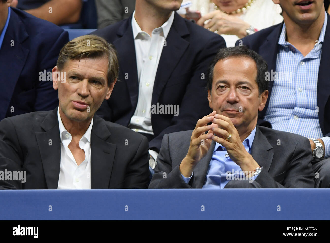 NEW YORK, NY - AUGUST 29: John Paulson on Day Two of the 2016 US Open at the USTA Billie Jean King National Tennis Center on August 29, 2016 in the Queens borough of New York City.   People:  John Paulson Stock Photo